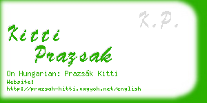 kitti prazsak business card
